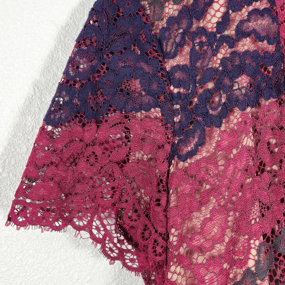 French Connection Women’s Dress Y2K Romantic Lace Polka Dot Pleated Skirt US 8 - Picture 7 of 11
